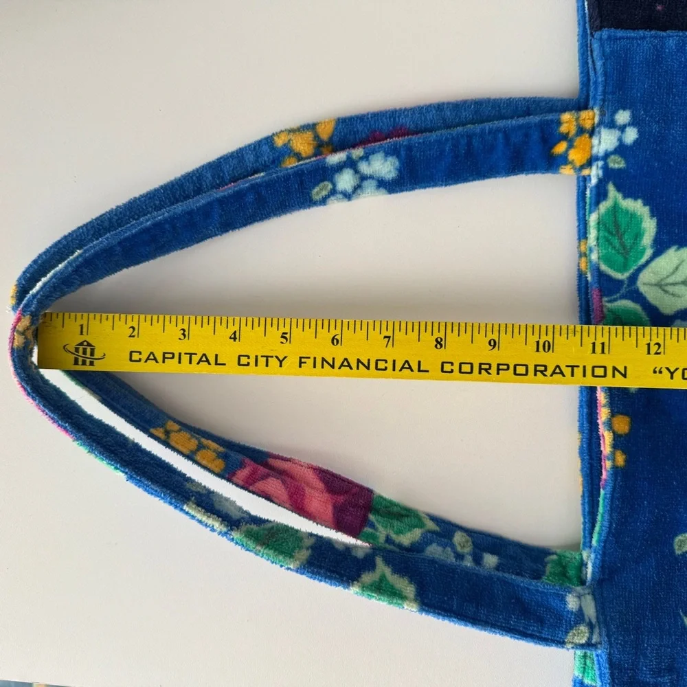 Matilda Jane Sweet Sunshine Blue Floral Towel Reusable Tote‎ Bag